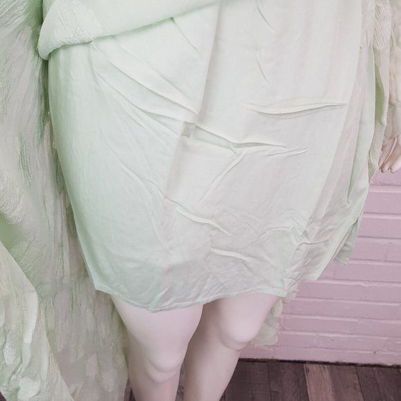 Free People Yara Maxi Dress XS UK 6 Mint Green Wedding Boho Ruffle Event BN - Picture 7 of 16